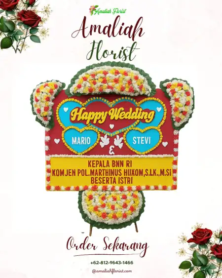 Papan Bunga Pernikahan Siawang